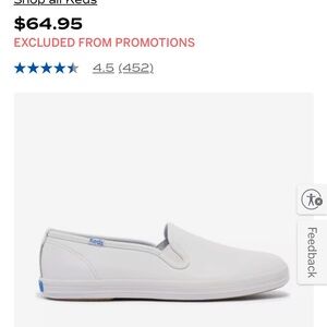 Keds Men's Classic White Slip-On Loafers